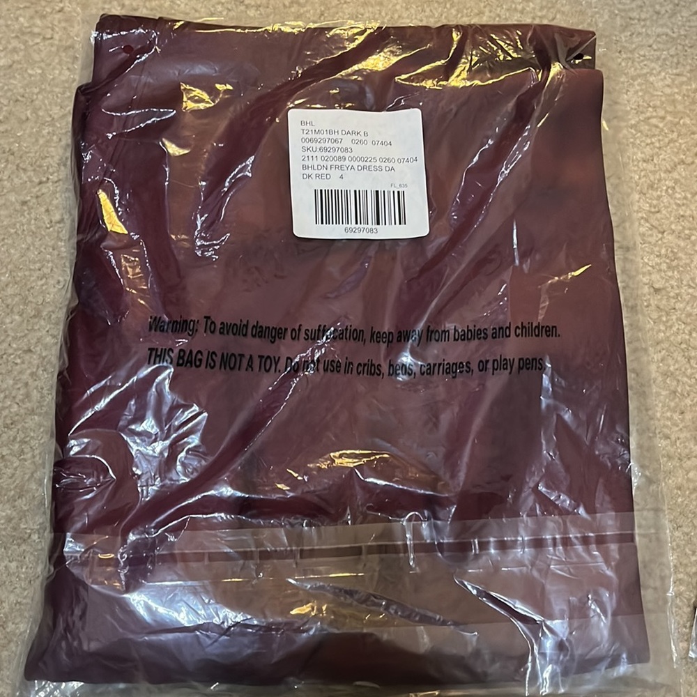 BHLDN Freya Dress - Satin Charmeuse in Dark Berry - Picture 4 of 7